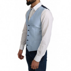 Gilet formale in viscosa elasticizzata blu - IT48 - M