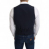 Gilet formale in viscosa elasticizzata blu - IT48 - M