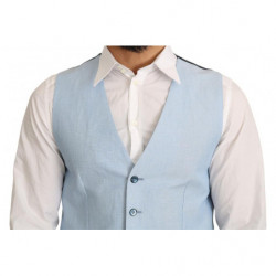 Gilet formale in viscosa elasticizzata blu - IT48 - M