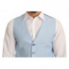 Gilet formale in viscosa elasticizzata blu - IT48 - M