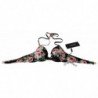 Top bikini da spiaggia con stampa rose nere - IT1 - XS