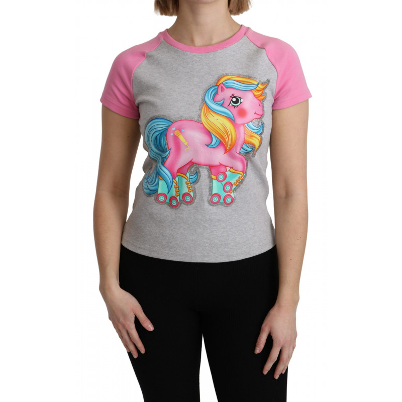 T-shirt grigia e rosa in cotone My Little Pony Top - IT40-S