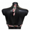 Top bikini da spiaggia con stampa rose nere - IT1 - XS