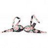 Top bikini da spiaggia con stampa rose nere - IT1 - XS