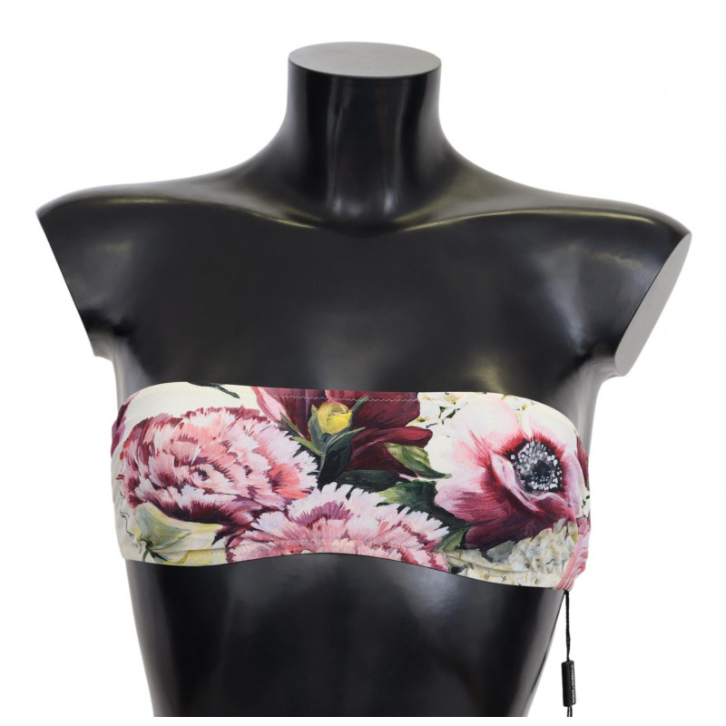 Top bikini da spiaggia da donna stampa floreale multicolore - IT2 - S
