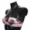 Top bikini da spiaggia da donna stampa floreale multicolore - IT2 - S