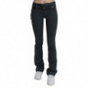 Jeans per pantaloni in denim svasato slim a vita media grigia - W24
