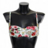 Top bikini da spiaggia con stampa floreale bianca - IT1 - XS