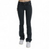 Jeans per pantaloni in denim svasato slim a vita media grigia - W26