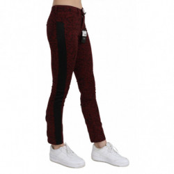 Jeans in cotone slim fit a vita media rosso scuro - W26