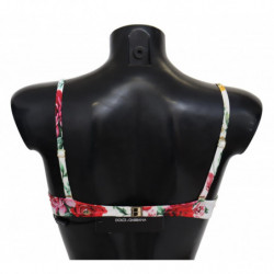Top bikini da spiaggia con stampa floreale bianca - IT1 - XS