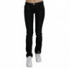 Jeans skinny in cotone denim nero a vita media - W24