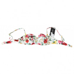 Top bikini da spiaggia con stampa floreale bianca - IT1 - XS