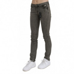 Jeans skinny in cotone denim grigio a vita bassa - W24