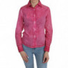 Top camicetta a maniche lunghe con colletto rosa - IT42-M