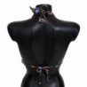 Top bikini da spiaggia con stampa floreale nera - IT1 - XS