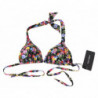 Top bikini da spiaggia con stampa floreale nera - IT1 - XS