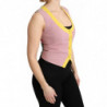 Top in cotone con gilet senza maniche rosa - IT40-S