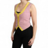 Top in cotone con gilet senza maniche rosa - IT40-S