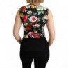 Top in cotone con gilet senza maniche rosa - IT40-S