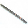 Bracciale uomo in acciaio anallergico cromato-satinato - Trama 7