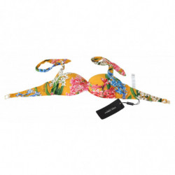 Top bikini da spiaggia con stampa floreale gialla - IT1 - XS