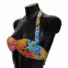 Top bikini da spiaggia con stampa floreale gialla - IT1 - XS