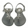 Sandali in cristallo argento Infradito Scarpe - EU38/US7.5