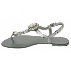 Sandali in cristallo argento Infradito Scarpe - EU37/US6.5