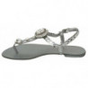 Sandali in cristallo argento Infradito Scarpe - EU37/US6.5