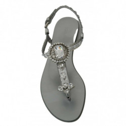 Sandali in cristallo argento Infradito Scarpe - EU37/US6.5