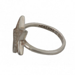 Anello da donna in argento con stella 925 trasparente CZ - EU54 - US7