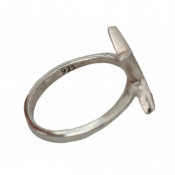 Anello da donna in argento con stella 925 trasparente CZ - EU50 - US5
