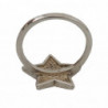Anello da donna in argento con stella 925 trasparente CZ - EU50 - US5