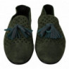 Mocassini pantofole traspiranti pelle scamosciata verde - EU41/US8
