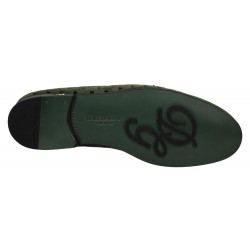 Mocassini pantofole traspiranti pelle scamosciata verde - EU41/US8