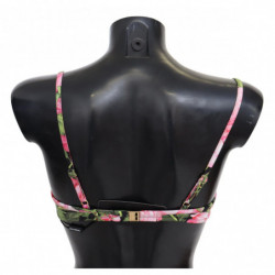 Top bikini da spiaggia con stampa floreale rosa - IT2 - S