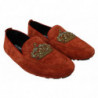 Mocassini pelle arancione Pantofole corona cristallo Scarpe - EU44/