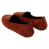 Mocassini pelle arancione Pantofole corona cristallo Scarpe - EU44/