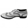 Scarpe derby formali in pizzo nero in pelle bianca - EU44/US11