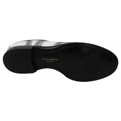 Scarpe derby formali in pizzo nero in pelle bianca - EU44/US11