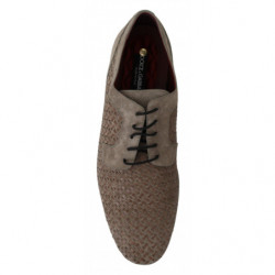 Scarpe formali derby in pelle scamosciata marrone - EU44/US11