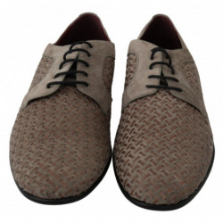 Scarpe formali derby in pelle scamosciata marrone - EU44/US11