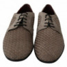 Scarpe formali derby in pelle scamosciata marrone - EU44/US11