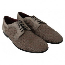 Scarpe formali derby in pelle scamosciata marrone - EU44/US11