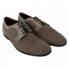 Scarpe formali derby in pelle scamosciata marrone - EU44/US11