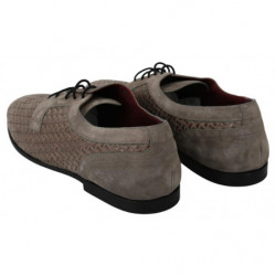 Scarpe formali derby in pelle scamosciata marrone - EU44/US11