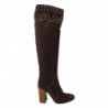 Stivali ginocchio borchie pelle scamosciata marrone - EU39/US8.5