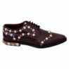 Scarpe formali in pelle bordeaux con perle di cristallo - EU39/US8.5