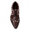 Scarpe formali in pelle bordeaux con perle di cristallo - EU39/US8.5